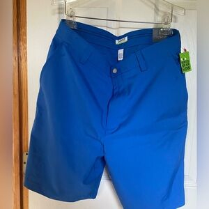 New with Tags! IZOD Performx Cool-FX Golf Shorts in Stunning Royal Blue Size 32